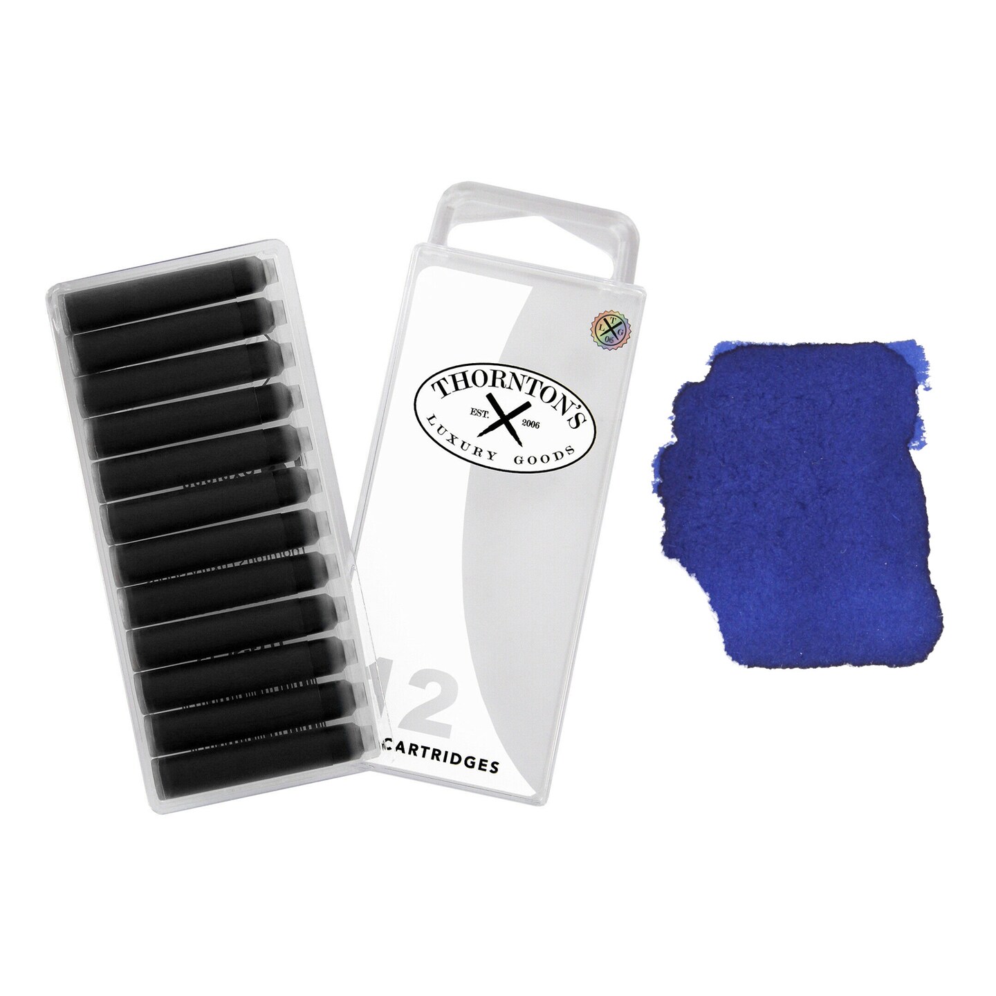 Thornton&#x27;s Luxury Goods Short Standard International Fountain Pen Ink Cartridges, 12-Count