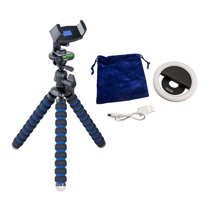 Arkon Mounts MG5LED Phone Tripod Mount and LED Ring Light Bundle