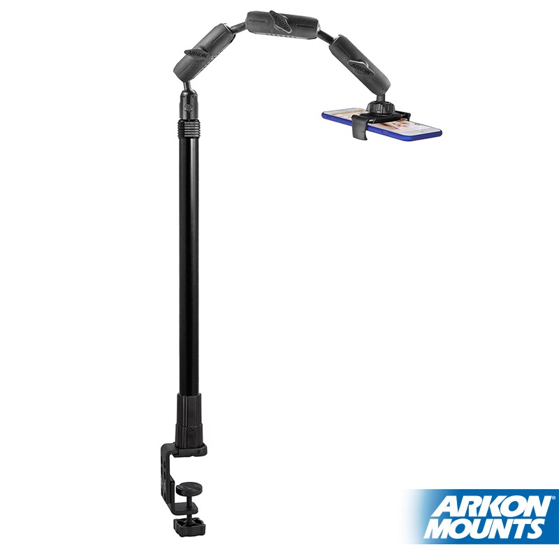 Arkon Mounts CLAMPRV29 Desk Table Clamp Phone or Camera Stand for Nail Art, Baking, Stamping, and Crafting Videos