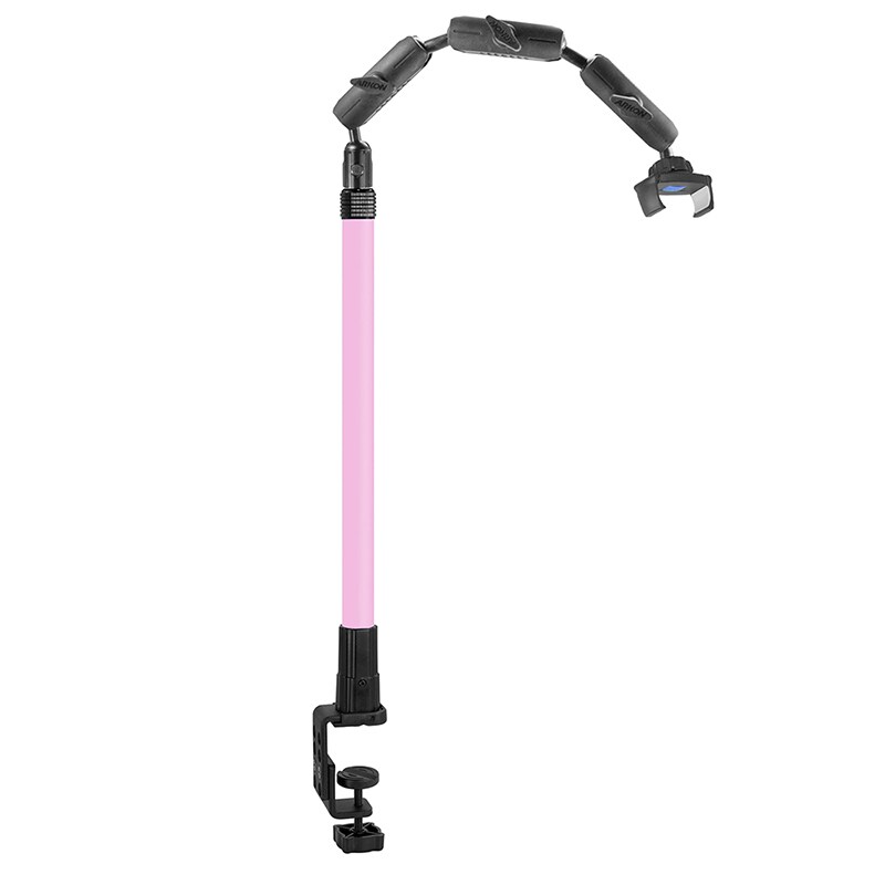 Arkon Mounts CLAMPRV29PK Desk Table Clamp Phone or Camera Pro Stand with Pink Extension Pole