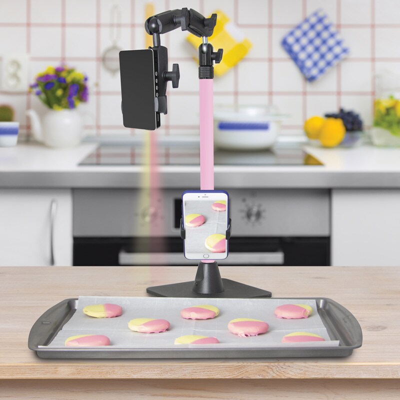 Cookie Decorator Projector Mount and Phone Holder by Arkon Mounts, Pink CDM2XMG5PK