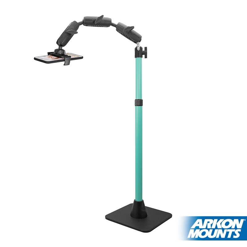 Arkon Mounts HD8RV29TL Pro Stand Phone or Camera Stand for Baking or Crafting Videos with Teal Extension Pole