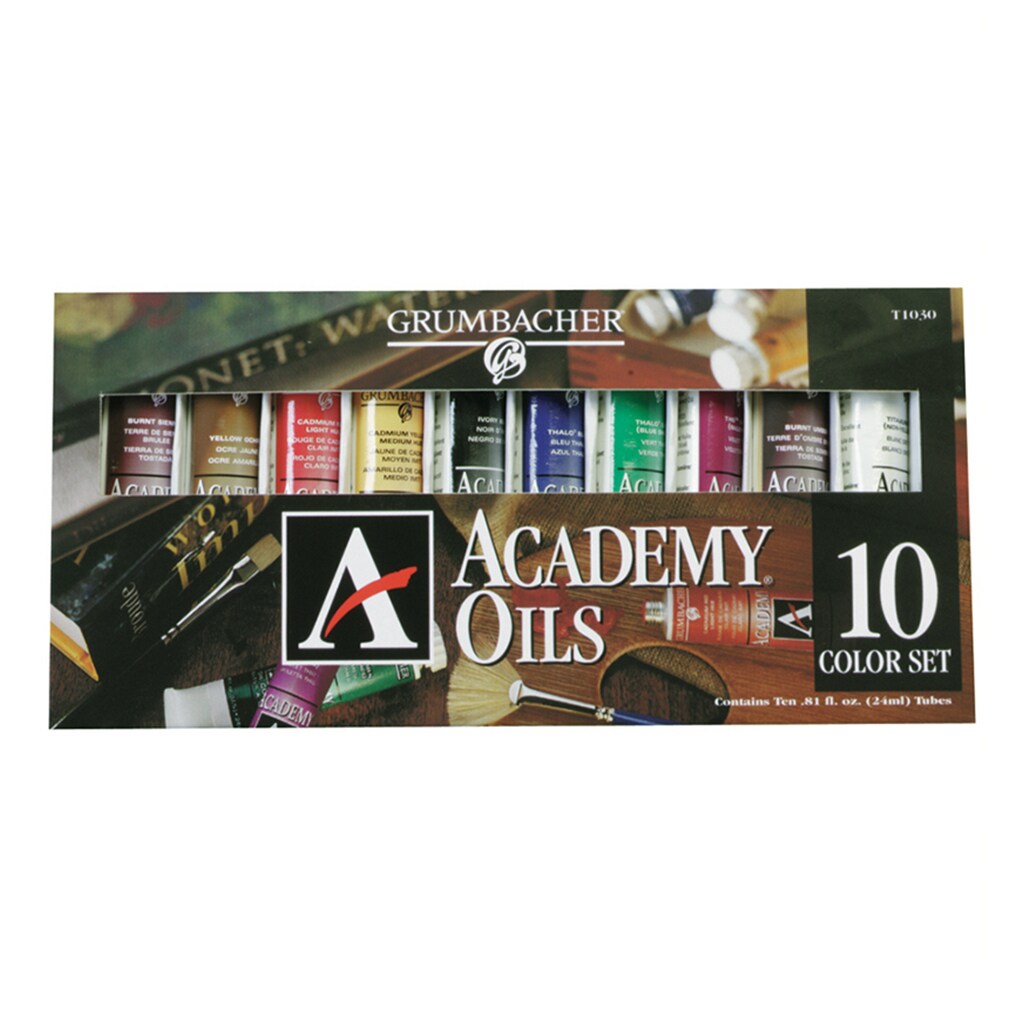 Academy&#xAE; Oil 10 Color Set 24 ml.