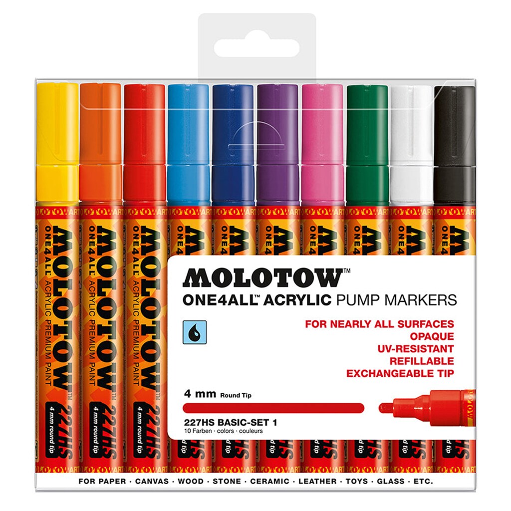 Molotow ONE4ALL 4mm 10pc Basic Set 1