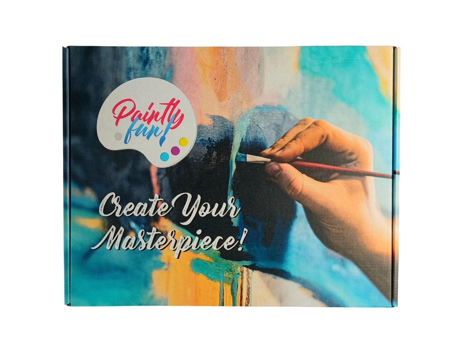Paint Kit - Breezy Flower Acrylic Painting Kit &#x26; Video Lesson - Paint and Sip At Home - Paint Party