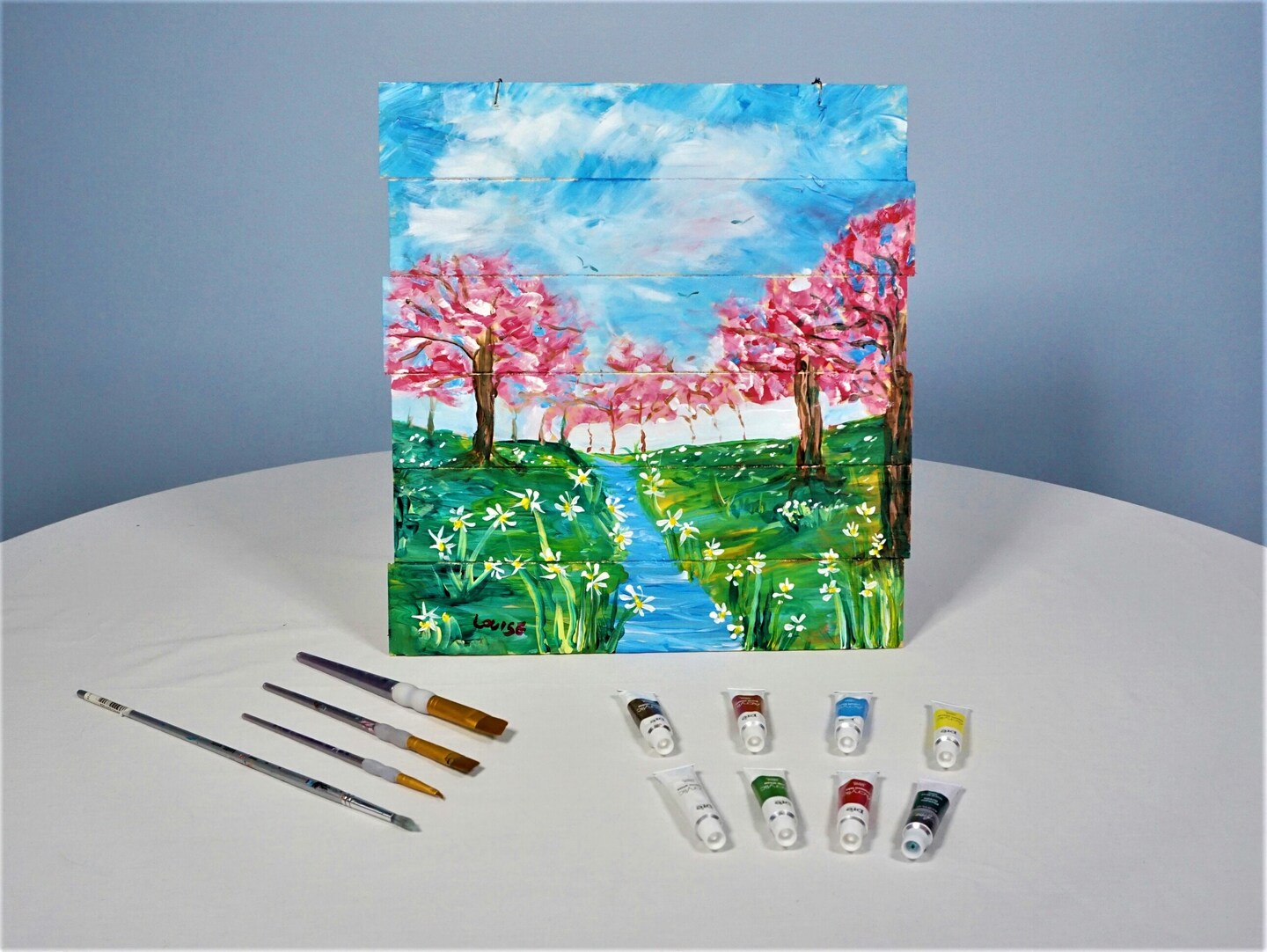 Paint Kit - Springtime Delight Acrylic Painting Kit &#x26; Video Lesson, DIY Craft, Art Gift Set, Paint At Home, Beginner Painting, Paint Party
