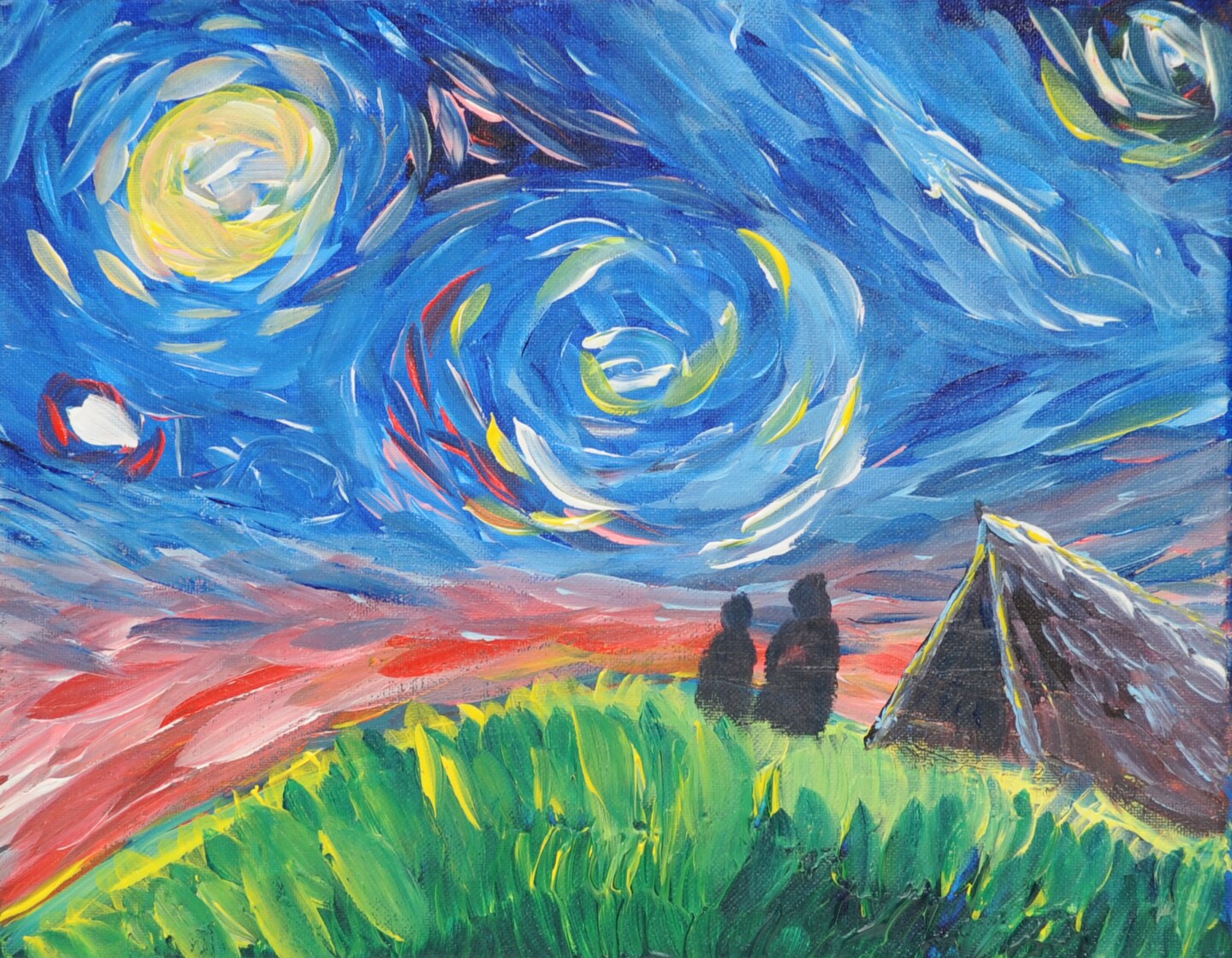 Paint Kit - Starry Night Gazer Acrylic Painting Kit & Video Lesson - Paint  and Sip At Home - Paint Party