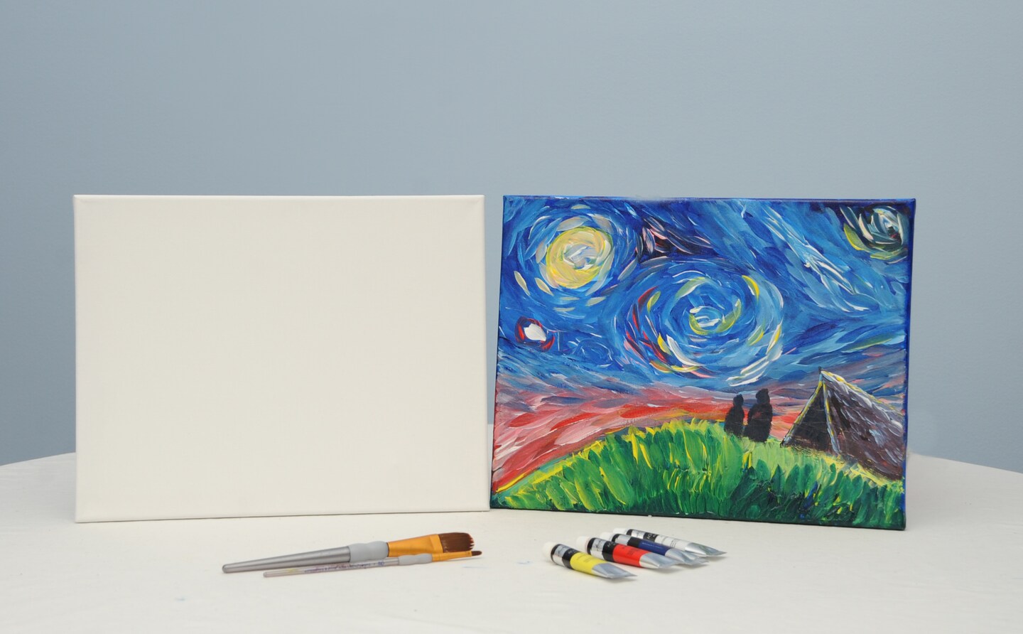 Paint Kit - Starry Night Gazer Acrylic Painting Kit & Video Lesson