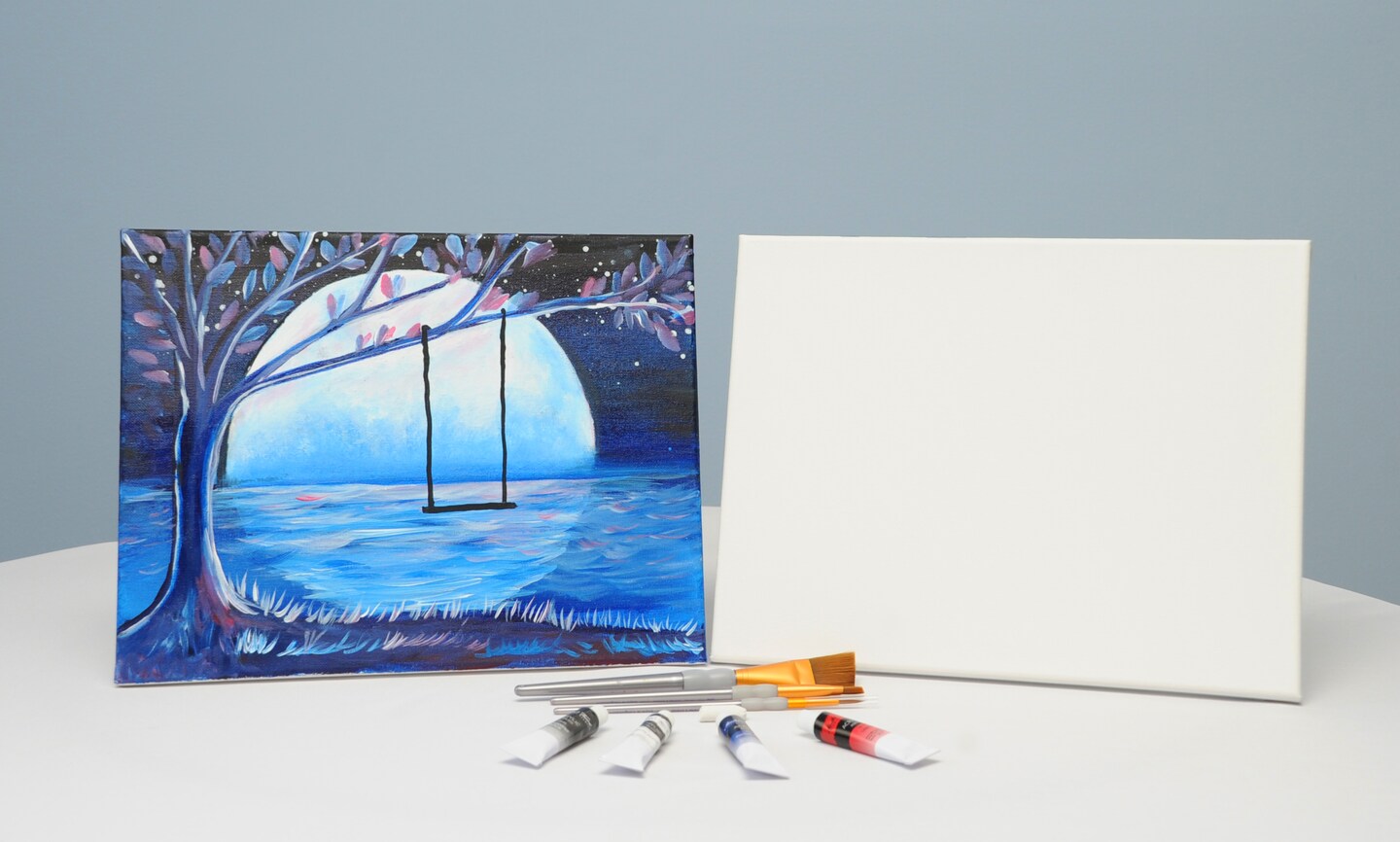 Paint Kit - Swing With A View Acrylic Painting Kit &#x26; Video Lesson, DIY Craft, Beginner Painting, Painting Gift Set, Paint Party