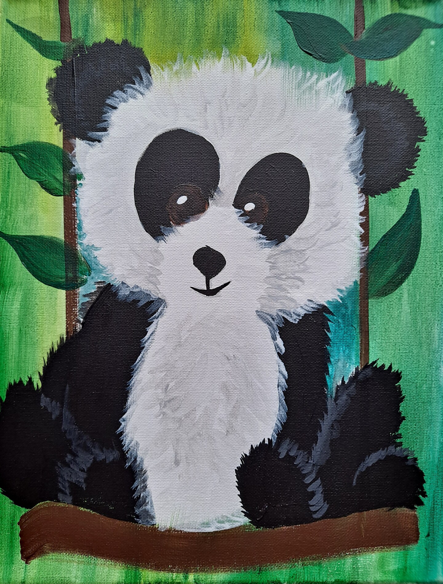 Paint By Colors - PJ Panda Acrylic Painting Kit, Art Gift Set, DIY Craft, Beginner Painting, Paint At Home
