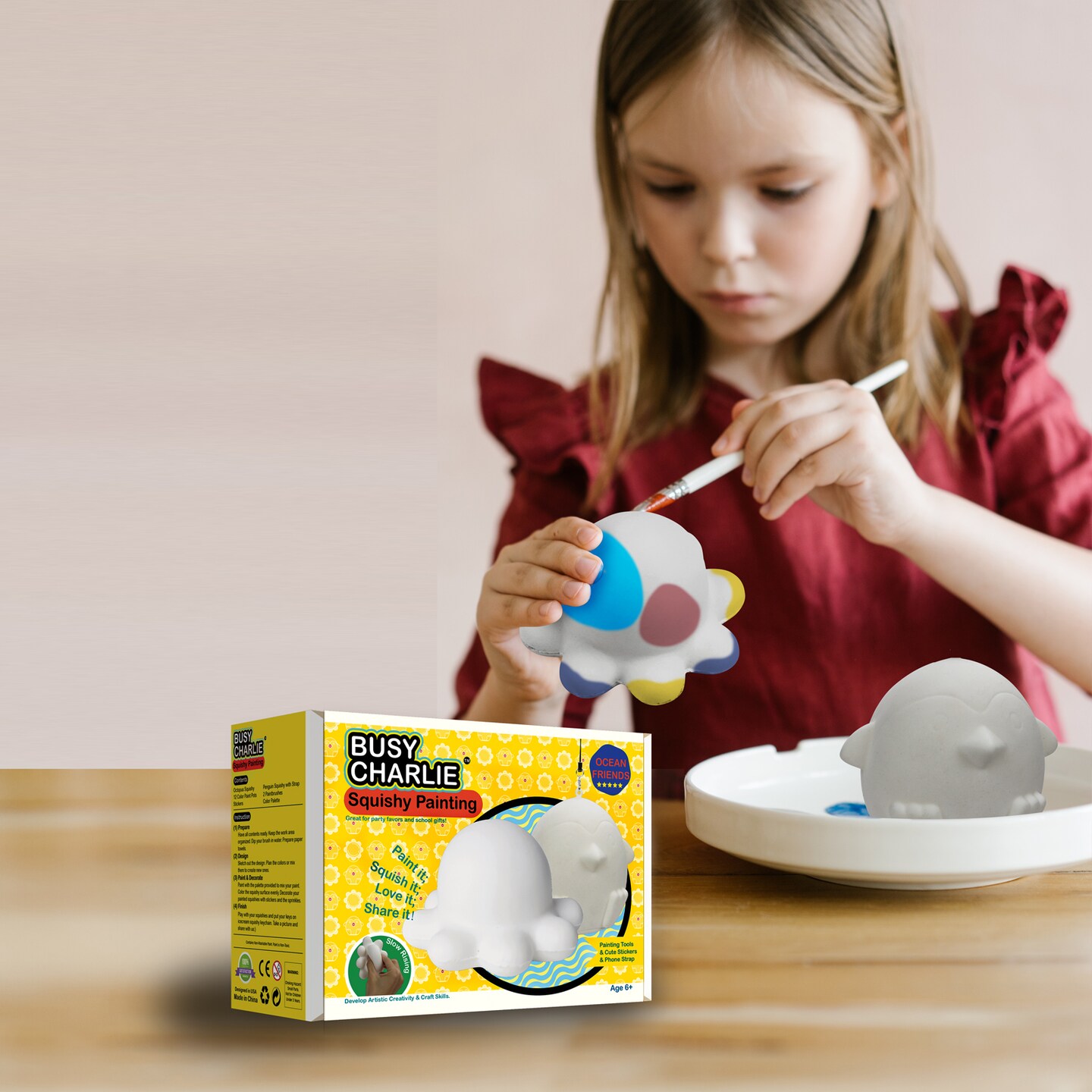 Busy Charlie Squishy Painting Kit - 11 Year Old Girl Poland