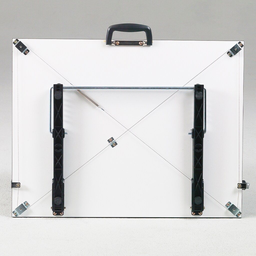 Pro-Draft Deluxe Adjustable Parallel Straightedge Board w/Adjustable Stand, White, 20" x 26"