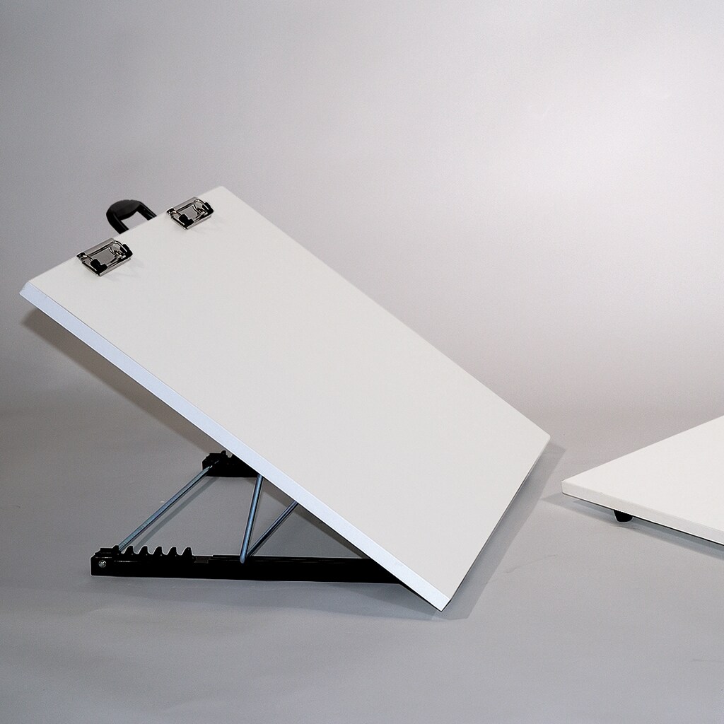 Portable Art/Drawing Studio w/Adjustable Stand, White, 20&#x22; x 26&#x22;