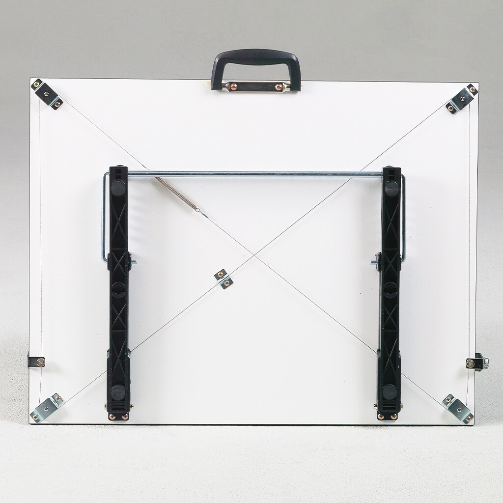 Pro-Draft Deluxe Adjustable Parallel Straightedge Board w/Adjustable Stand, White, 24" x 36"