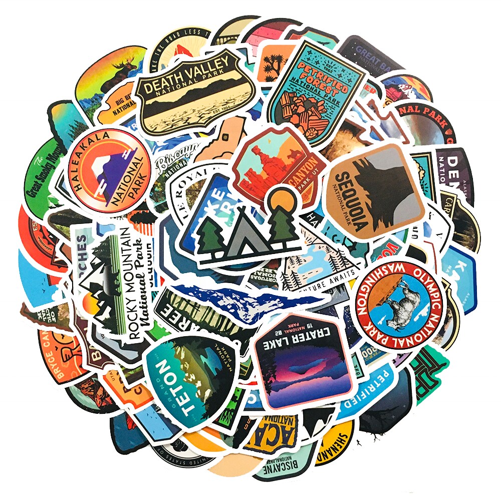 National Parks Large Badge Sticker Set