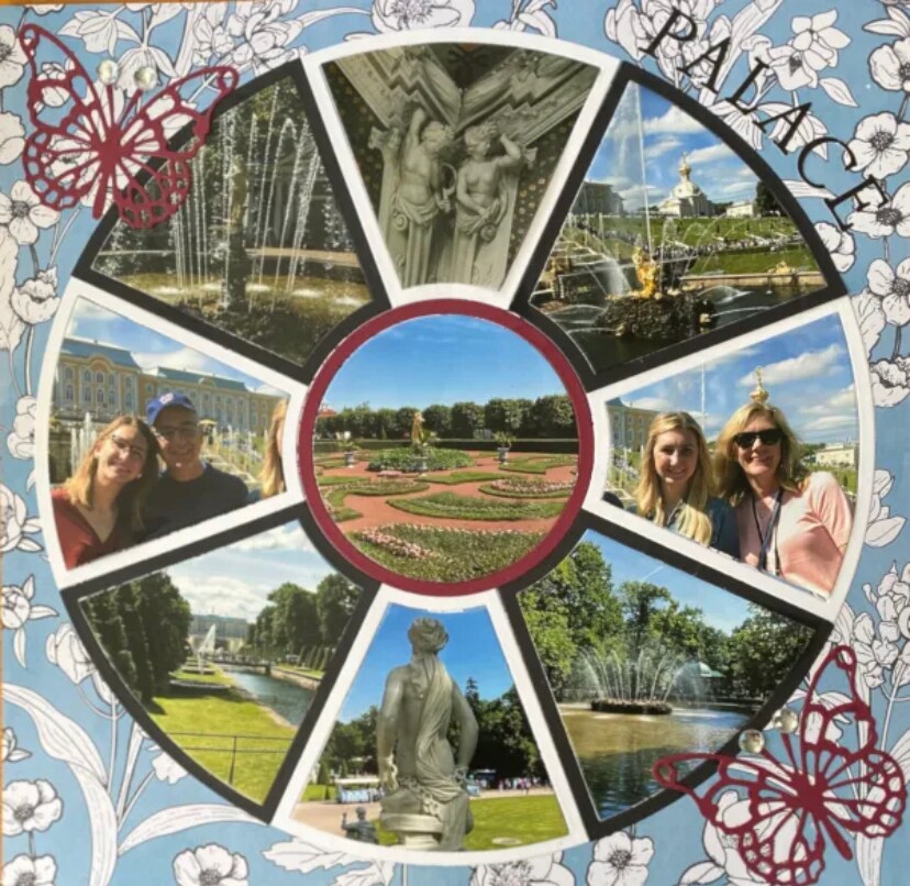Photo Dies Kit 24 - Full Page Circle Layout Dies allows for 9 photos in one layout. Such an adorable way to layout lots of photos.