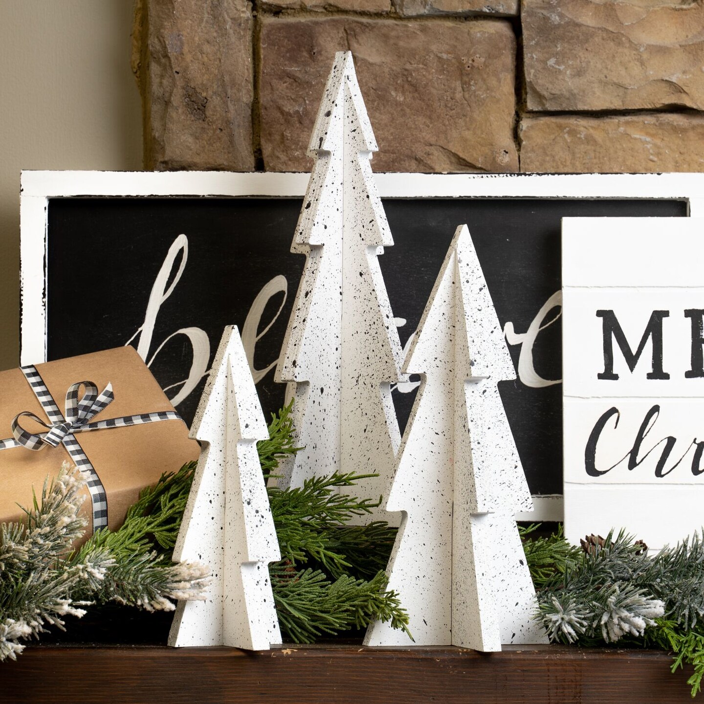 Unfinished Slotted Trees Set of 3