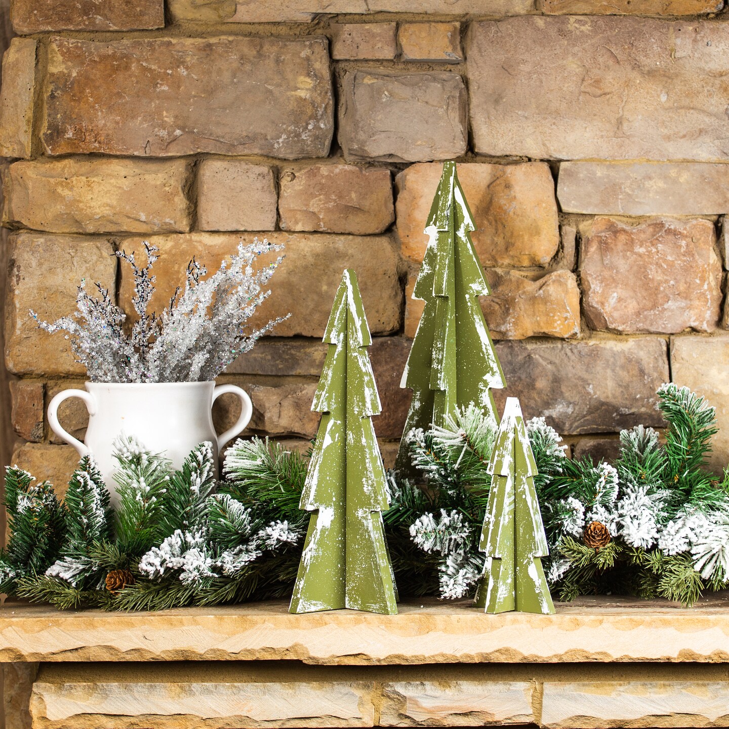 Unfinished Slotted Trees Set of 3