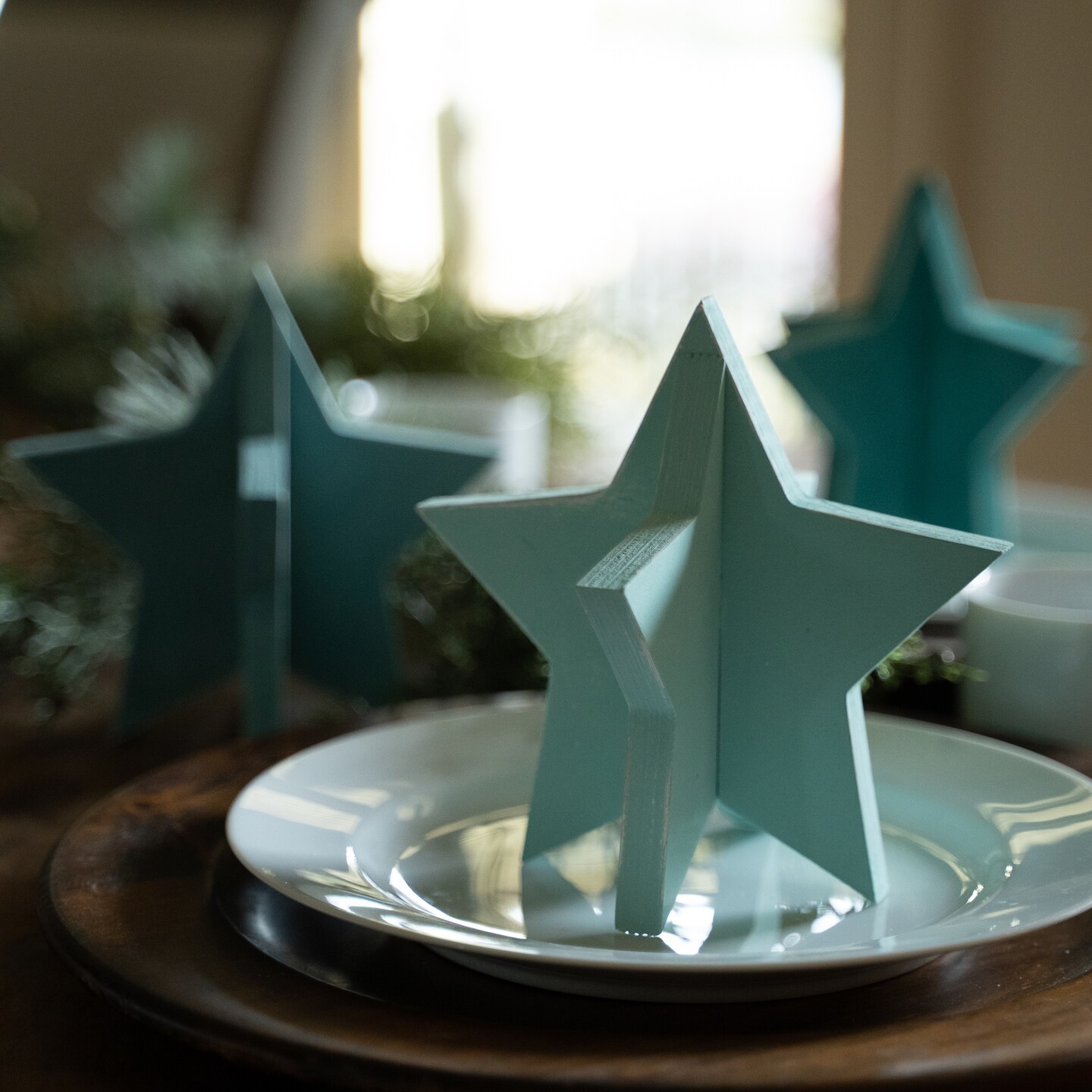 Unfinished Slotted Stars Set of 3