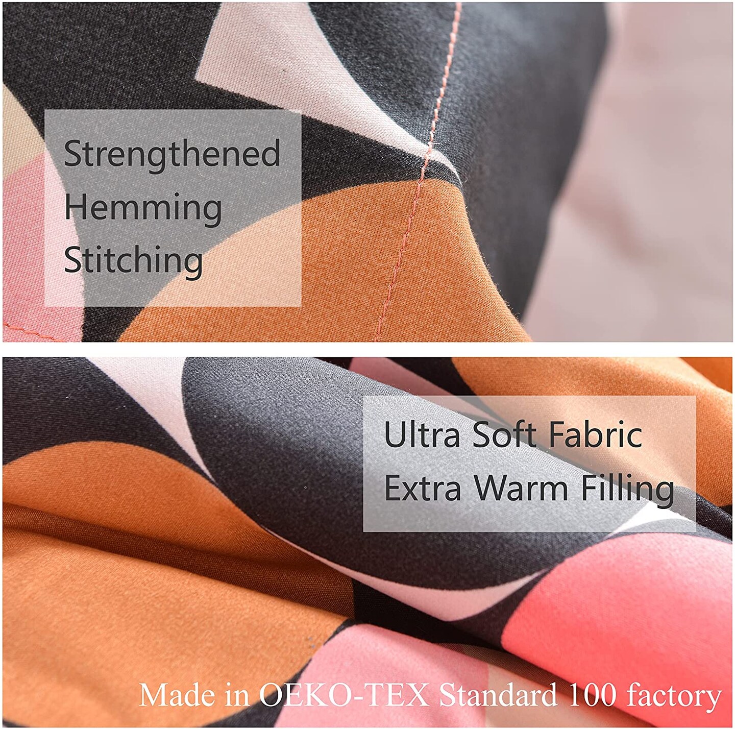 American Home Collection Pink and Black Dots Down Alternative Comforter Set