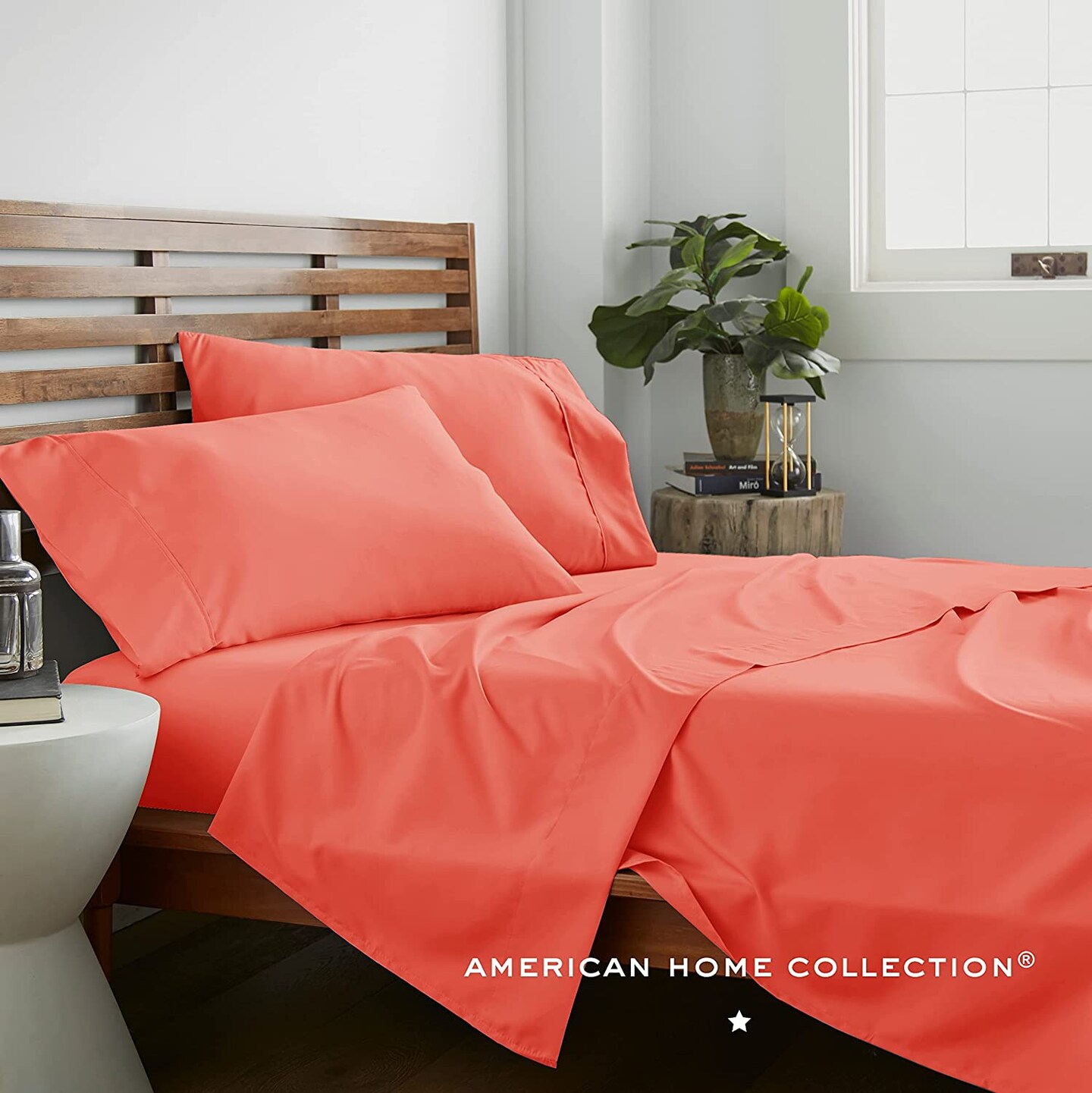 American Home Collection Ultra Soft 4 Piece Microfiber Bedding Sheets and Pillowcase Set Lightweight and Wrinkle Free