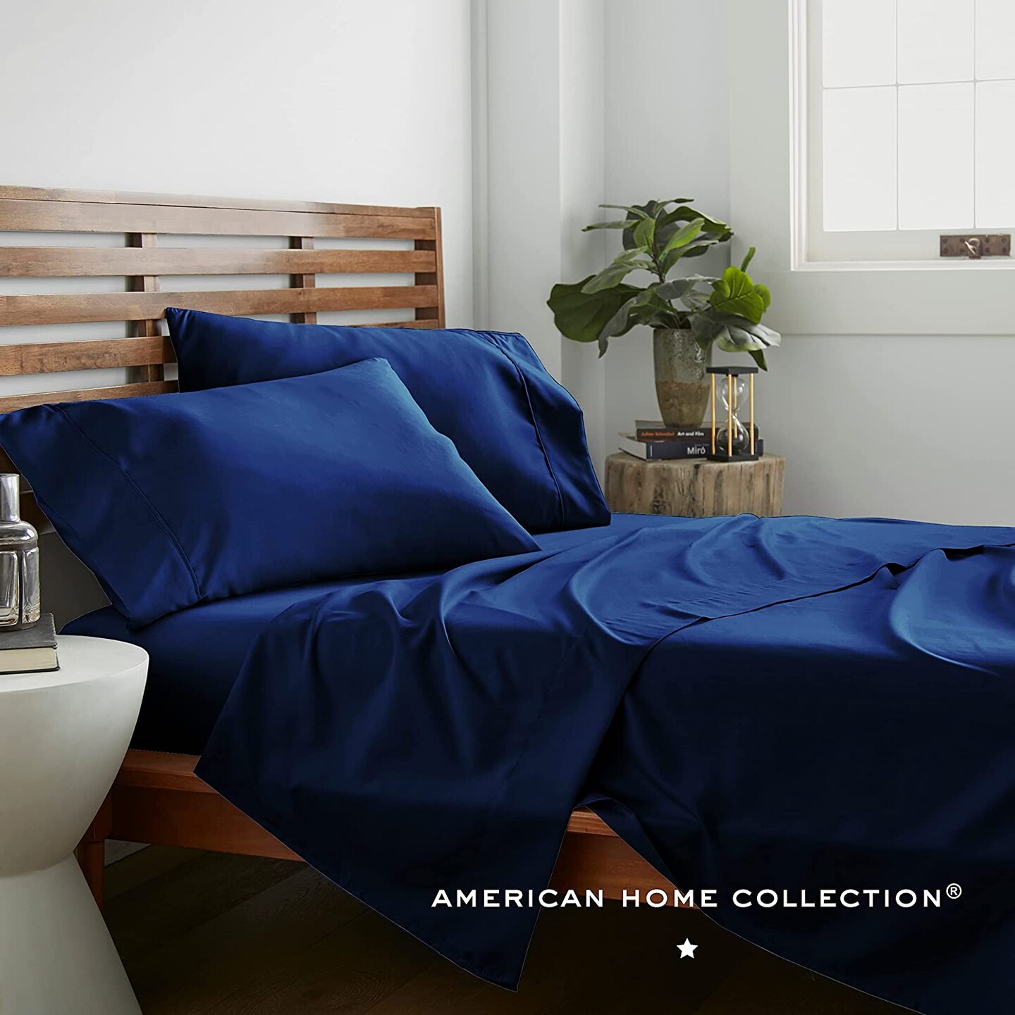 American Home Collection Ultra Soft 4 Piece Microfiber Bedding Sheets and Pillowcase Set Lightweight and Wrinkle Free