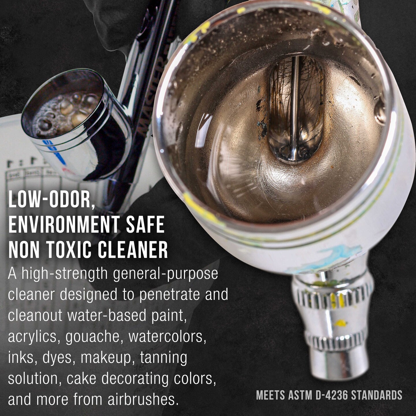 U.S. Art Supply Airbrush Cleaner, 1Ounce Bottle Fast Acting Cleaning