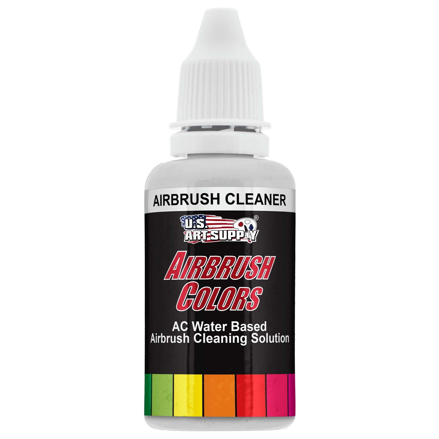 U.S. Art Supply Airbrush Cleaner, 1Ounce Bottle Fast Acting Cleaning Solution, Quickly Remove