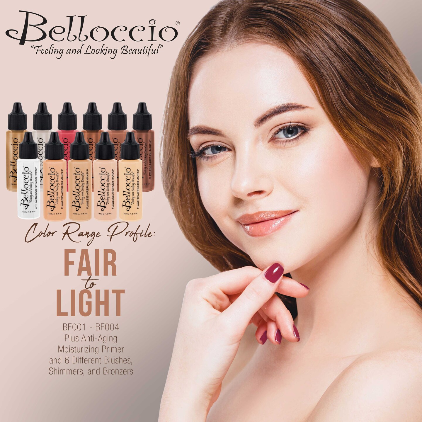 Belloccio Ultimate Airbrush Makeup & Spray Tanning System; Makeup