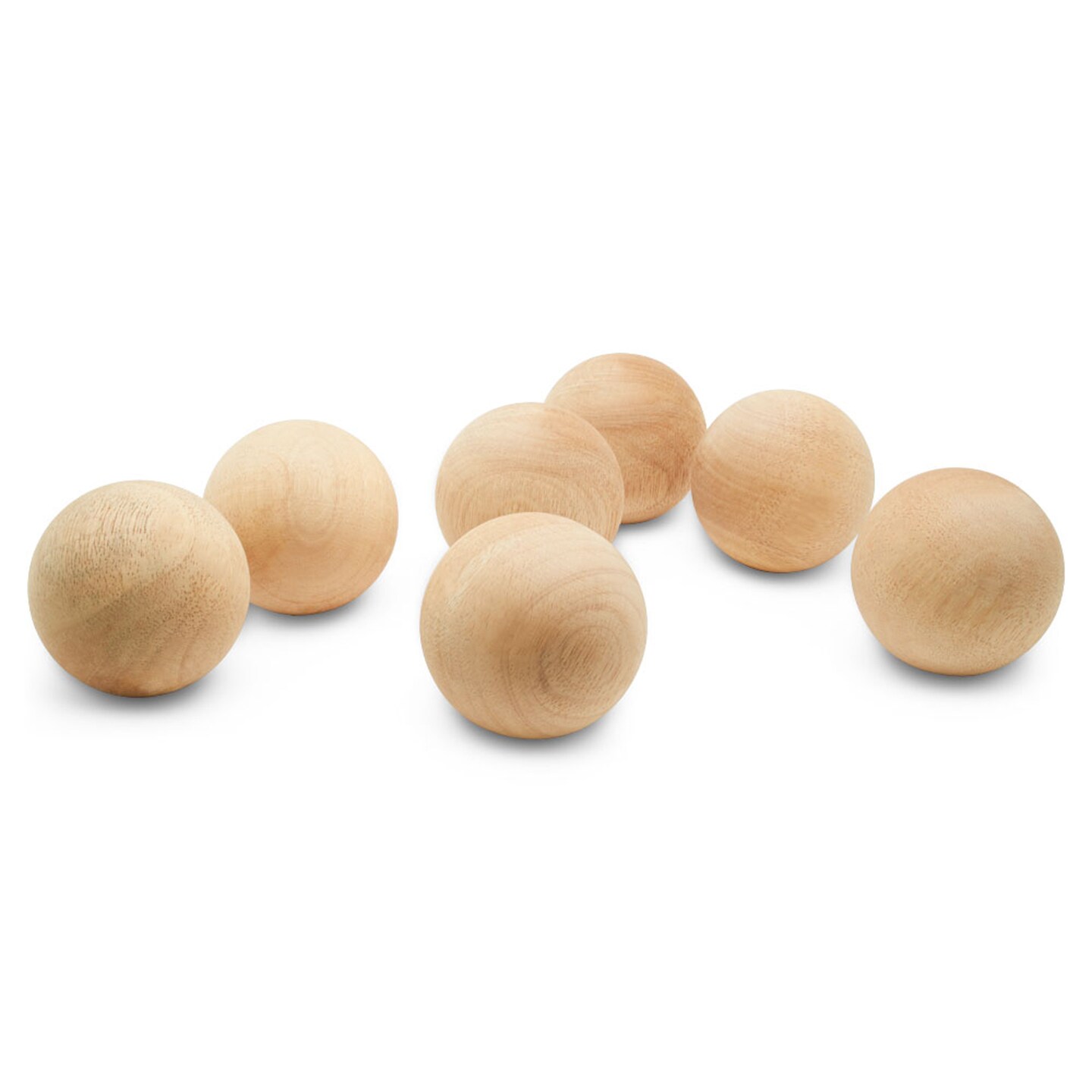 Wooden Balls, Assorted Unfinished, Round, Birch Hardwood Craft Balls, Woodpeckers