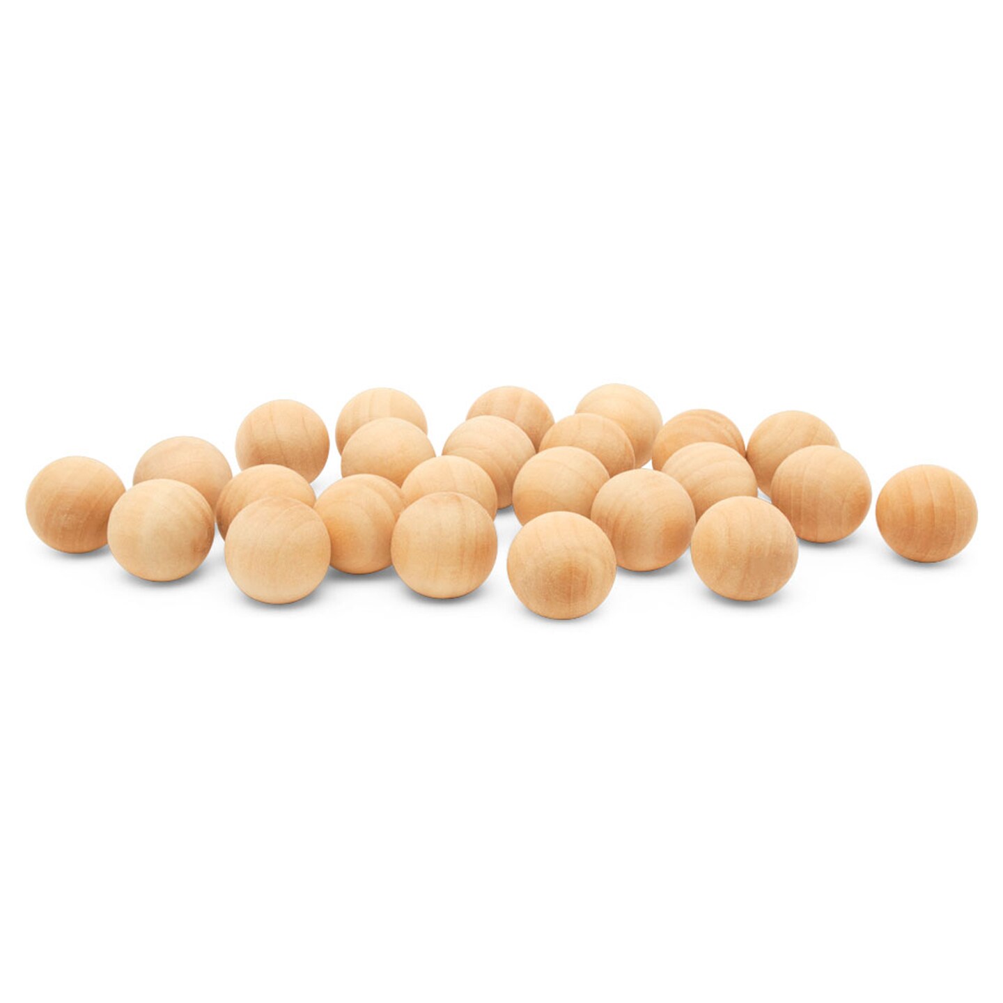 Wooden Balls, Assorted Unfinished, Round, Birch Hardwood Craft Balls, Woodpeckers