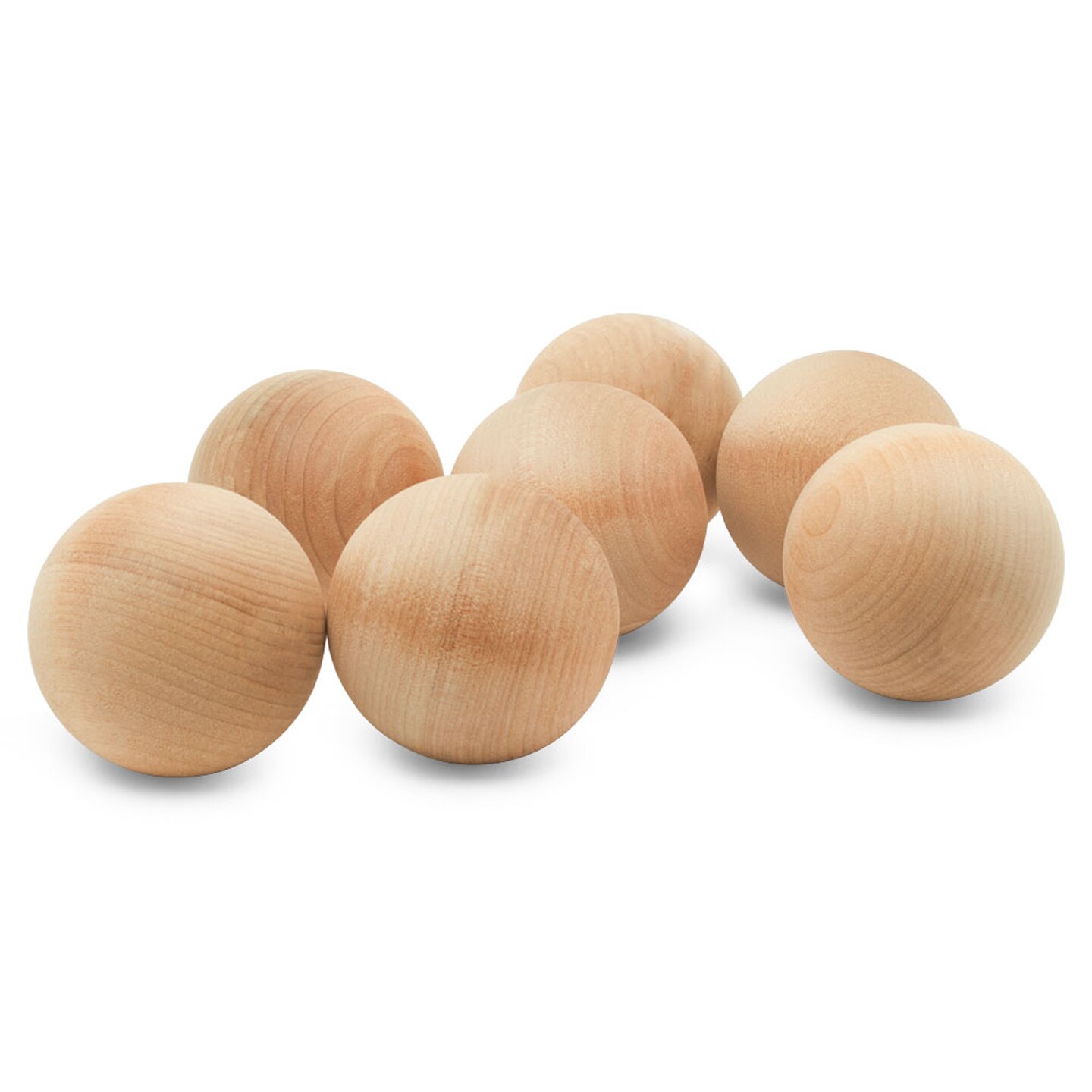 Wooden Balls, Assorted Unfinished, Round, Birch Hardwood Craft Balls