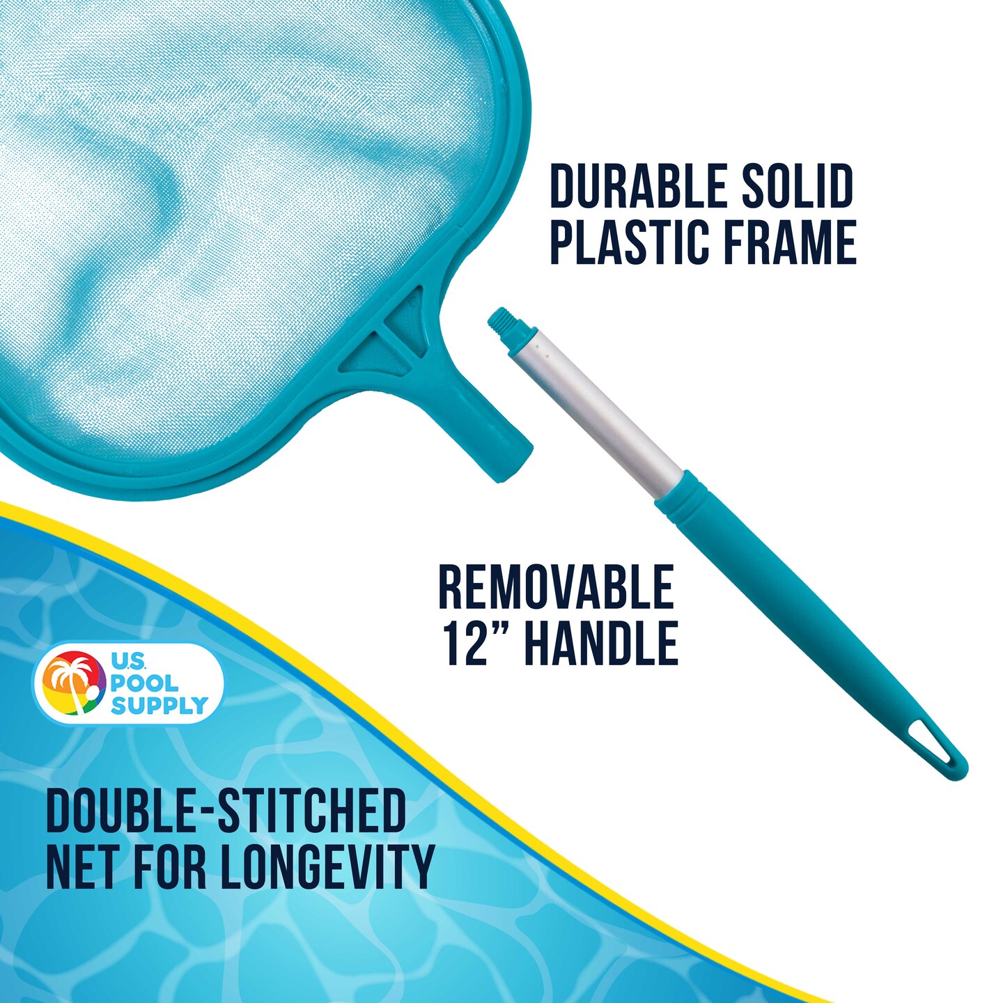 U.S. Pool Supply Pro Spa, Hot Tub, Pool Leaf Skimmer with 17 Handle