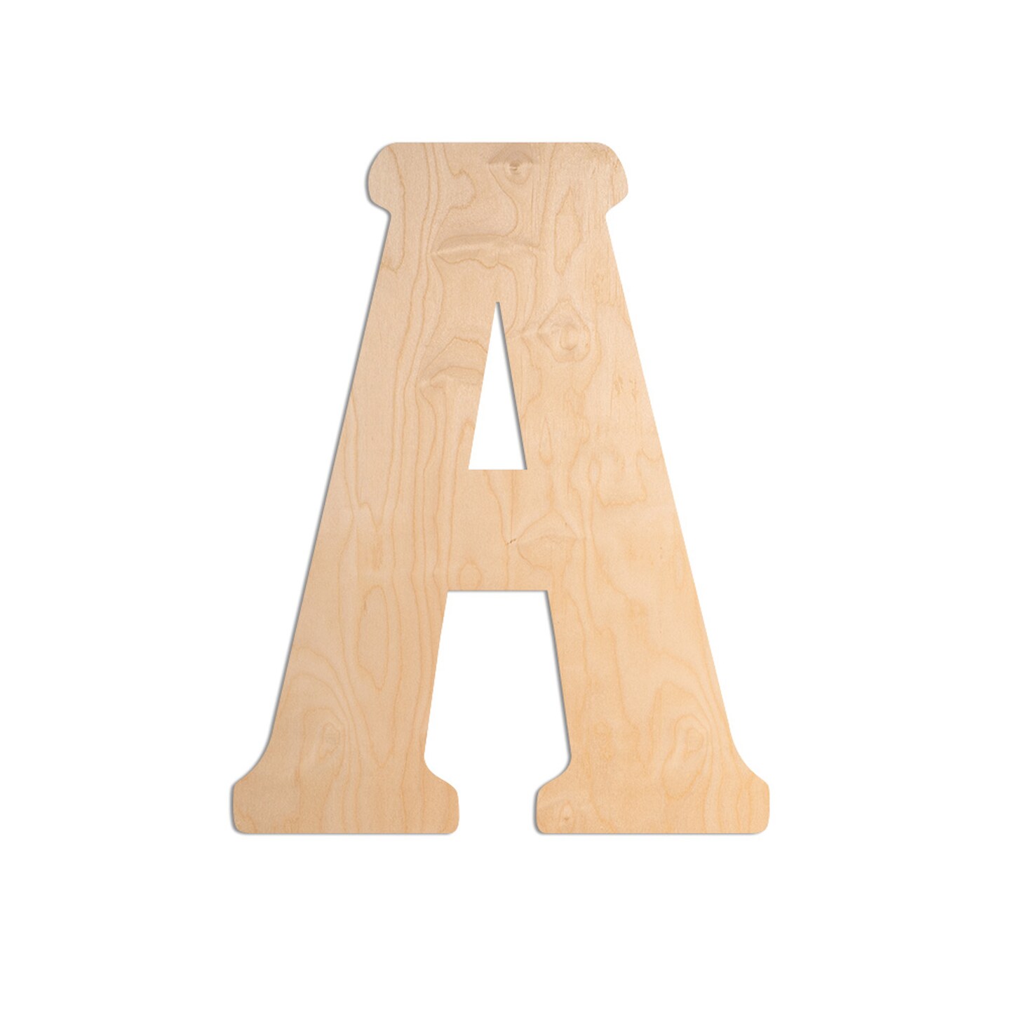 23 In. Letter A, Unfinished Vintage Wood Letter (A)