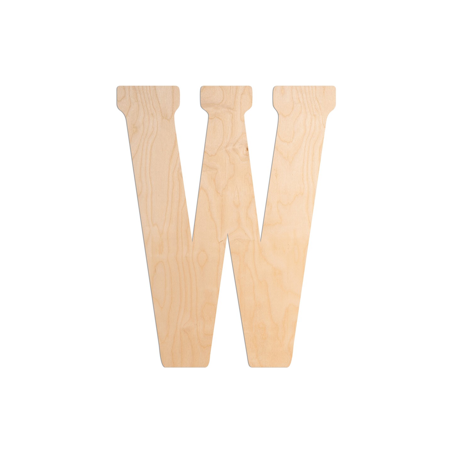 23 In. Letter W, Unfinished Vintage Wood Letter (W)