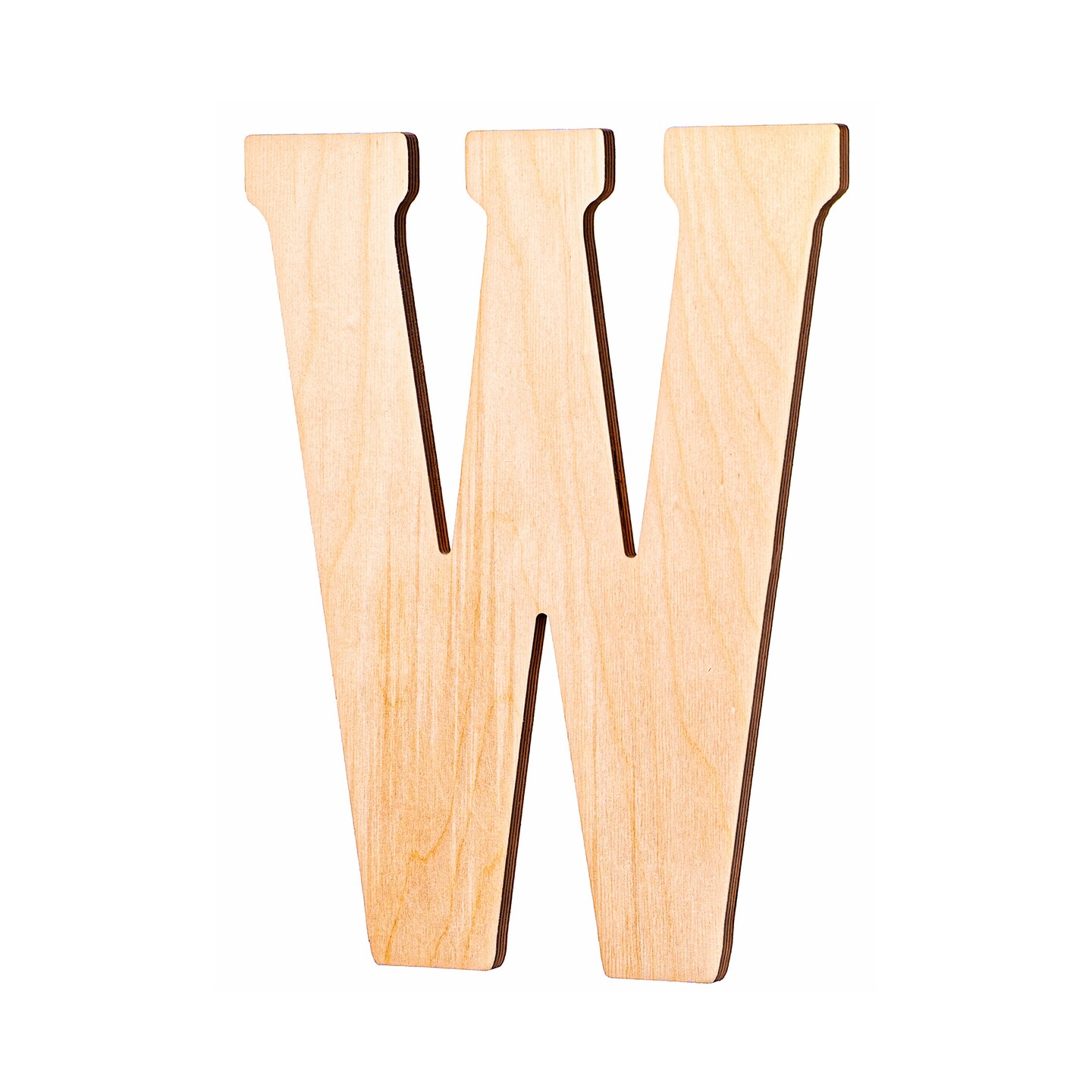 23 In. Letter W, Unfinished Vintage Wood Letter (W)