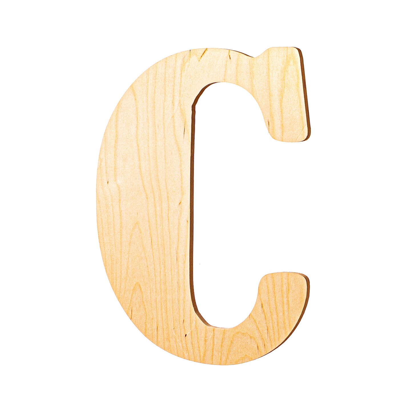 23 In. Letter C, Unfinished Vintage Wood Letter (C)