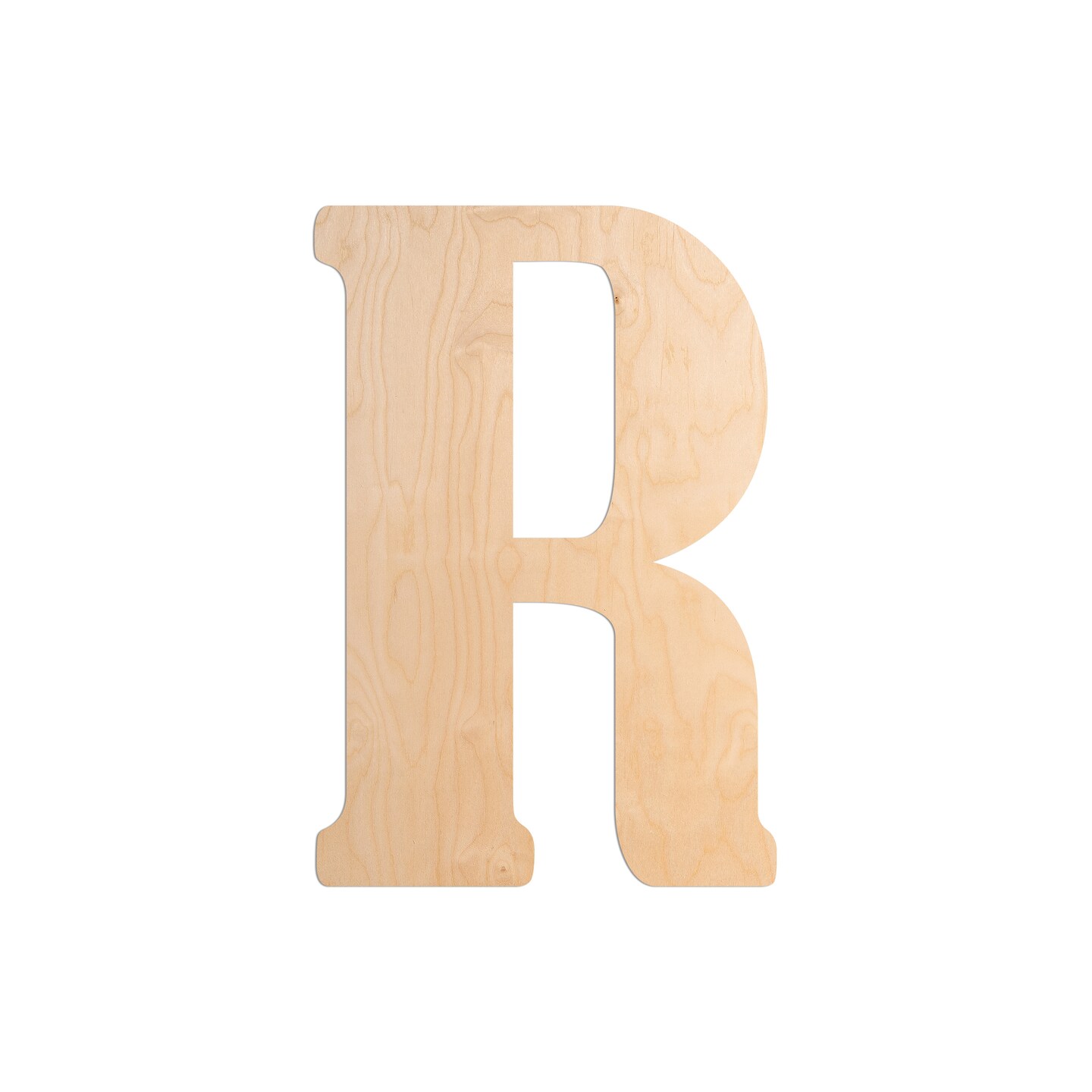 23 In. Letter R, Unfinished Vintage Wood Letter (R)