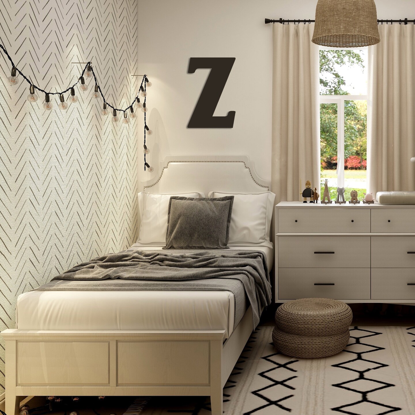 23 In. Letter Z, Unfinished Vintage Wood Letter (Z)
