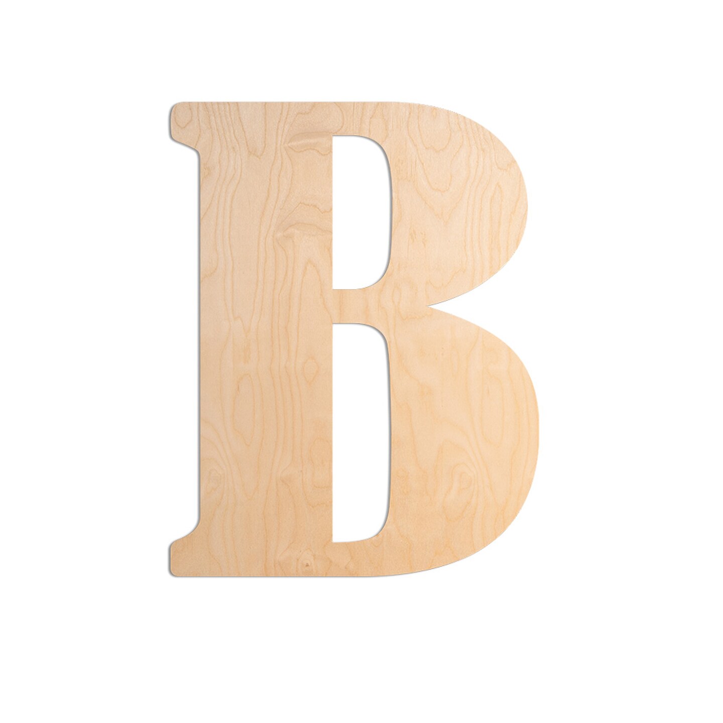 23 In. Letter B, Unfinished Vintage Wood Letter (B)