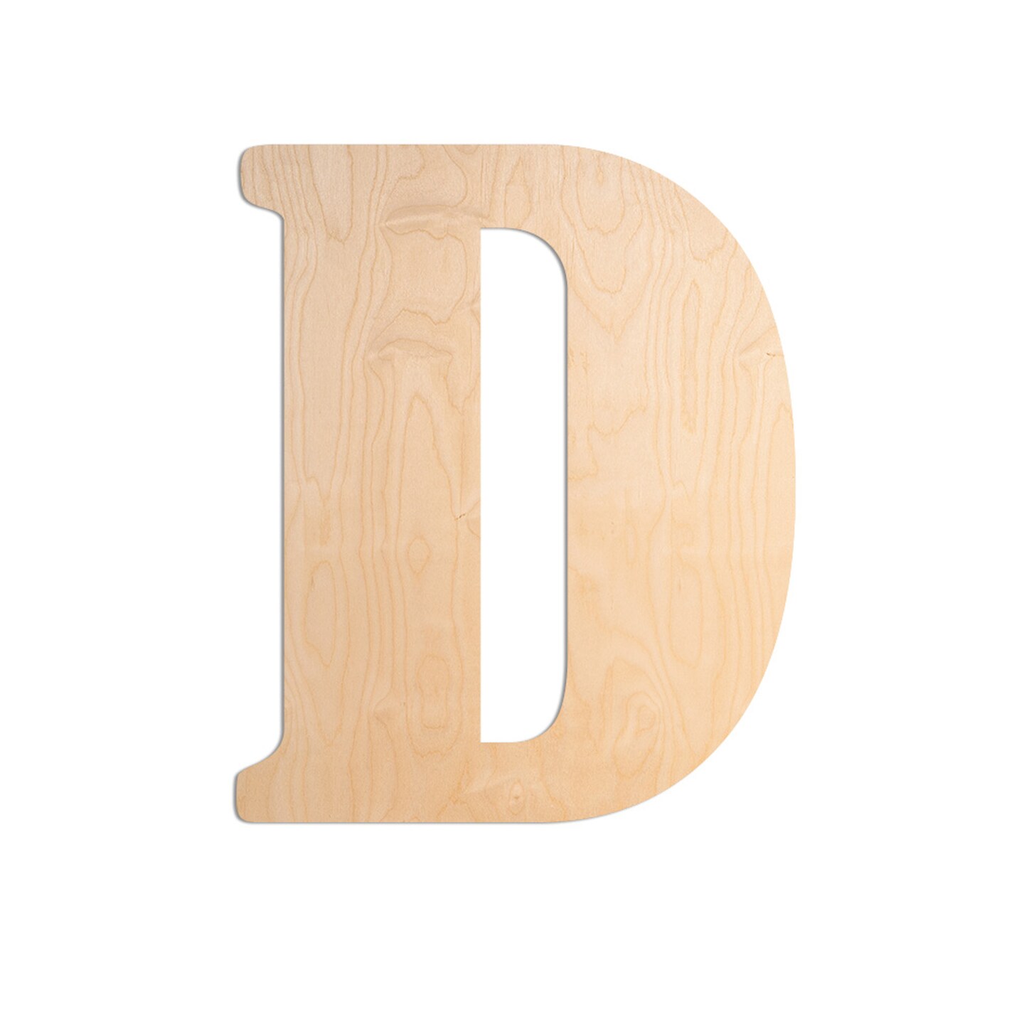 23 In. Letter D, Unfinished Vintage Wood Letter (D)