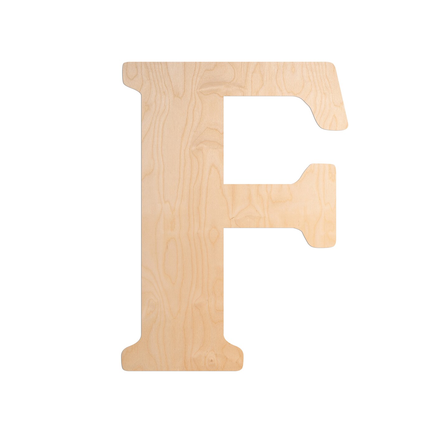 23 In. Letter F, Unfinished Vintage Wood Letter (F)