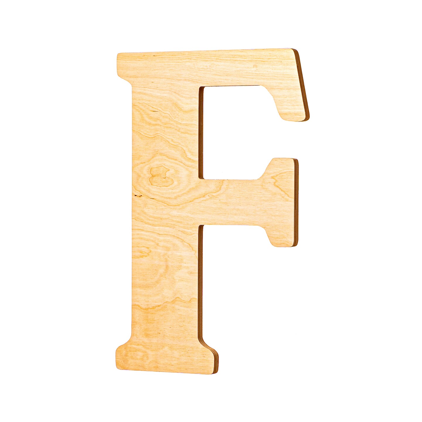 23 In. Letter F, Unfinished Vintage Wood Letter (F)