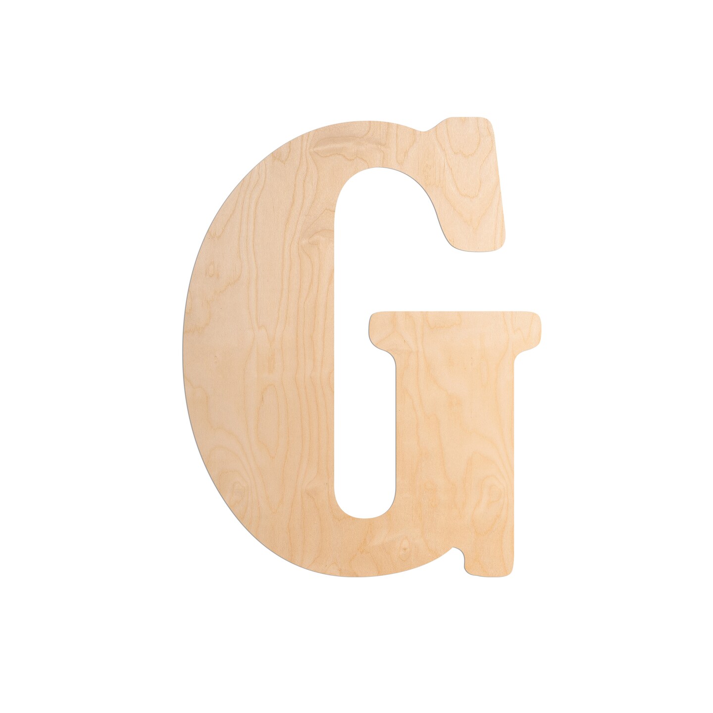 23 In. Letter G, Unfinished Vintage Wood Letter (G)