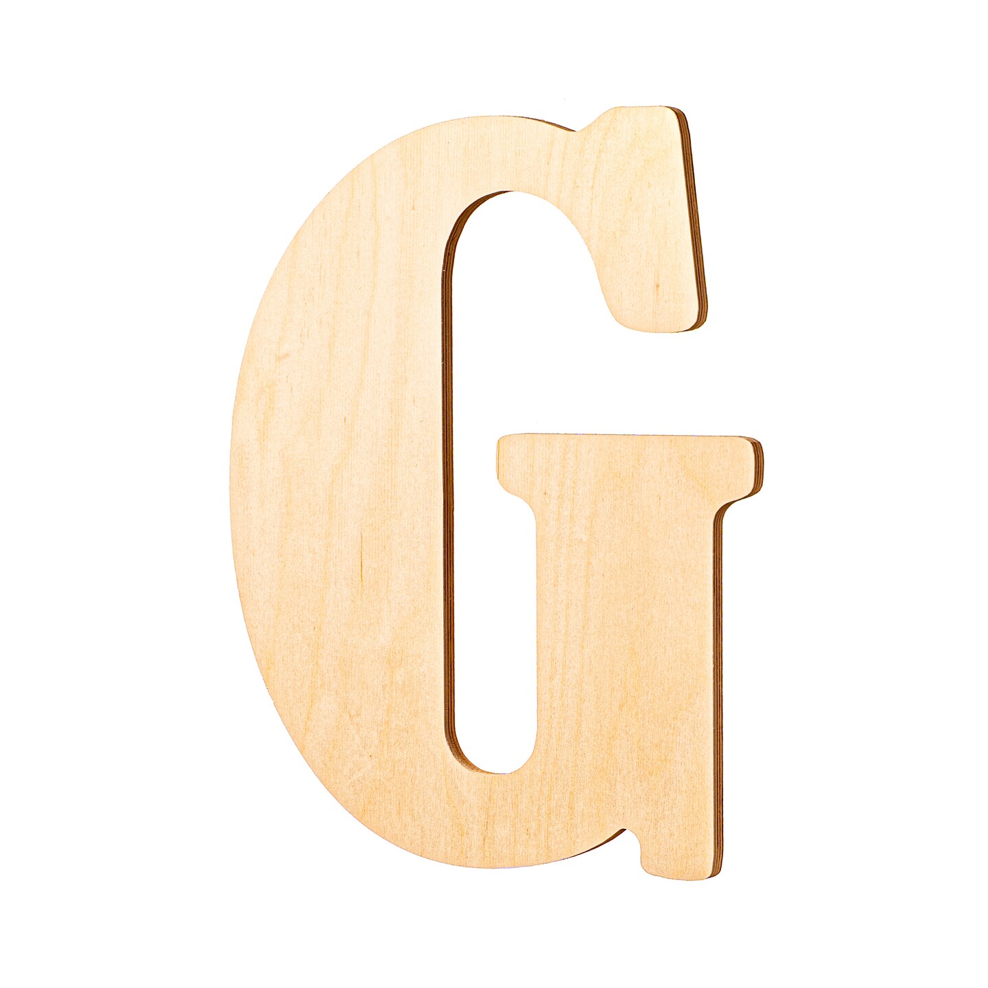 23 In. Letter G, Unfinished Vintage Wood Letter (G)
