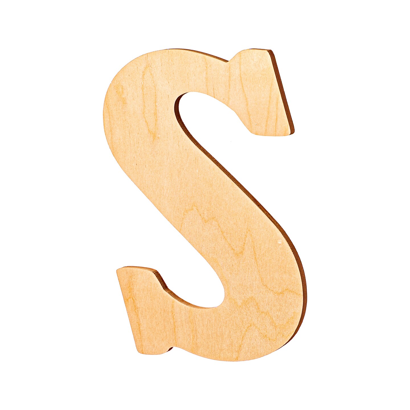 23 In. Letter S, Unfinished Vintage Wood Letter (S)