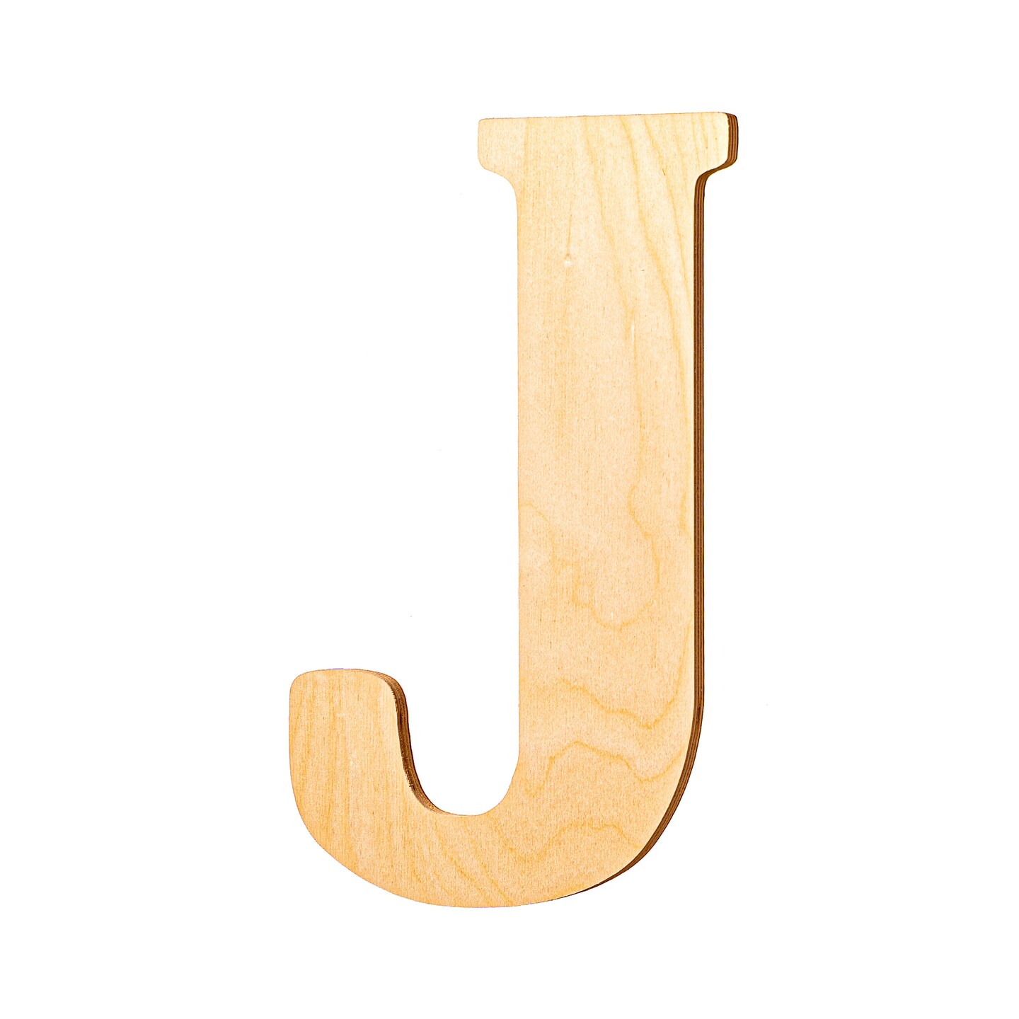 23 In. Letter J, Unfinished Vintage Wood Letter (J)