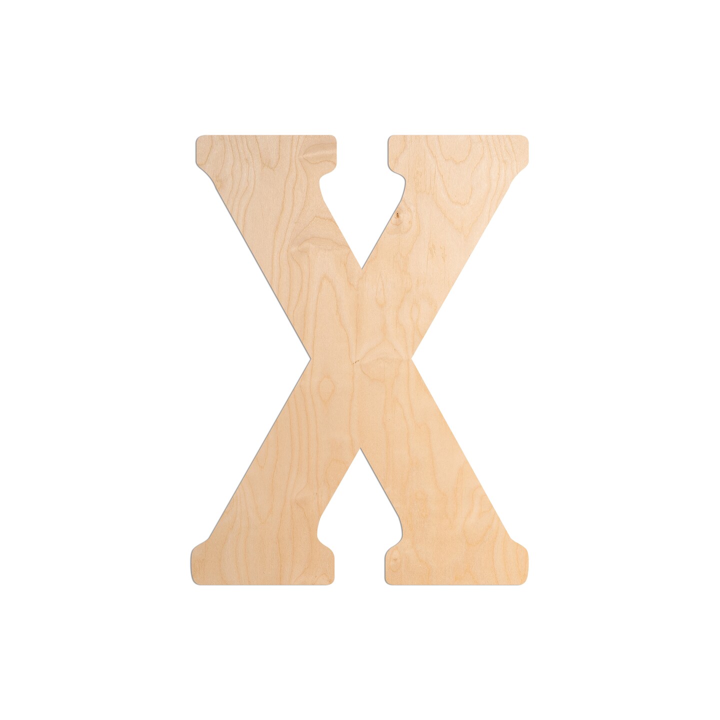 23 In. Letter X, Unfinished Vintage Wood Letter (X)