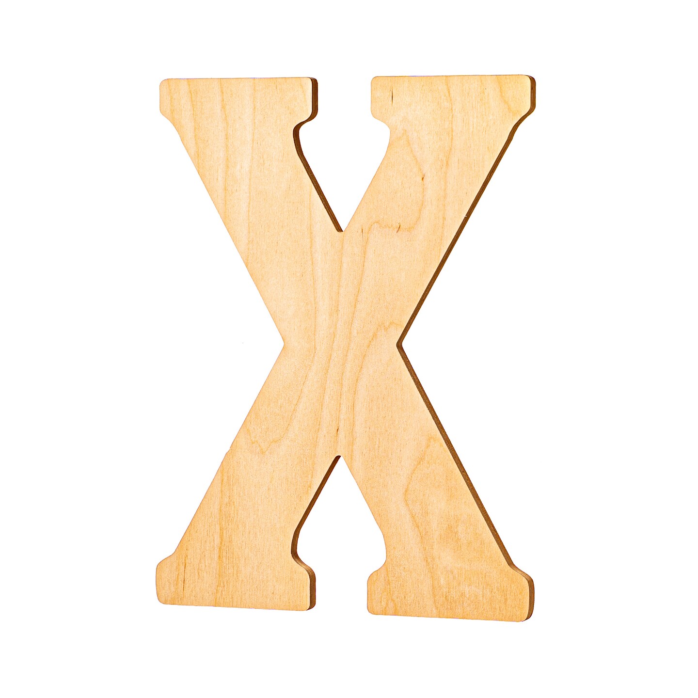 23 In. Letter X, Unfinished Vintage Wood Letter (X)