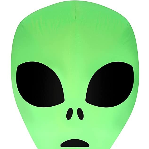 3 1/2' Gemmy Airblown Inflatable Alien Holding Jack O Lantern Halloween Yard Decoration 226247